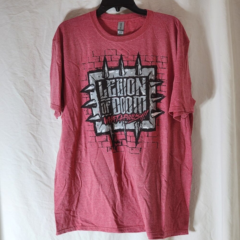 Pro Wrestling Crate Legion of Doom What A Ruuush! brick wall Red T-Shirt XL NWOT